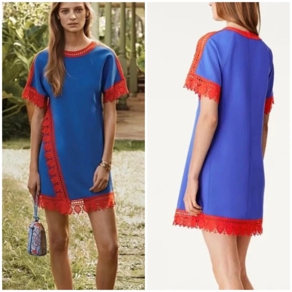 Tory Burch Marissa Lace Trim Crochet Dress - Picture 2 of 9